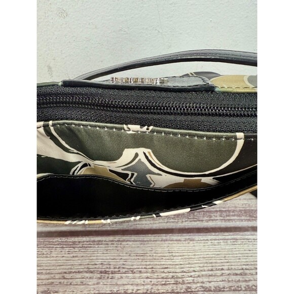 COACH Purse crossbody bag Black Gray and tan C Pattern Small Purse Hang Tag - Picture 12 of 15